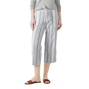 Sanctuary Sasha Blue White Striped Straight Leg Crop Pants Women's Size 28